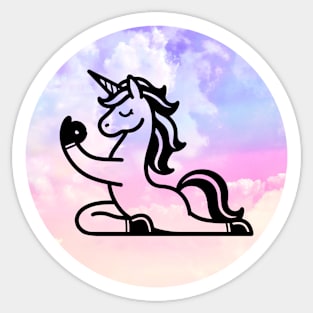 Unicorn Doing Yoga Sticker